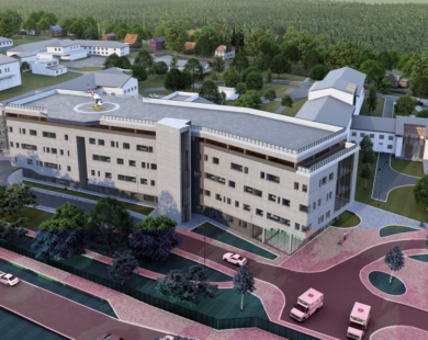 Проєкт реконструкції лікарні у Ізюмі буде коштувати понад чотири мільйона гривень (Фото візуалізації)